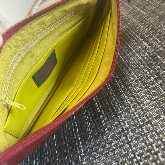 HOBO Red Leather Clutch Wristlet - Picture 3 of 6